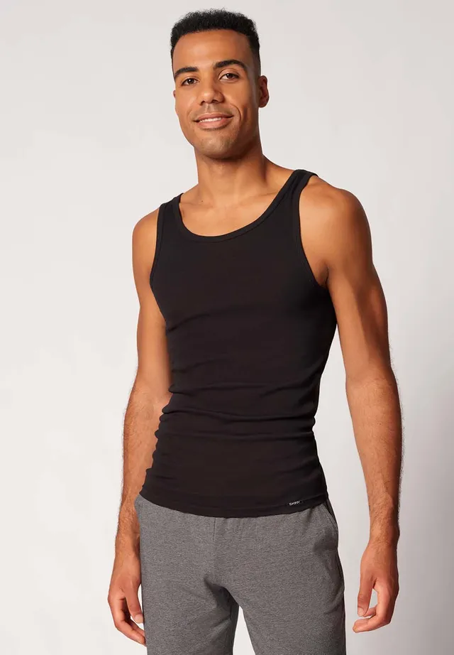 skiny-shirt-multipack-tanktop-unterhemd-2er-pack-herren-100-baumwolle image 1