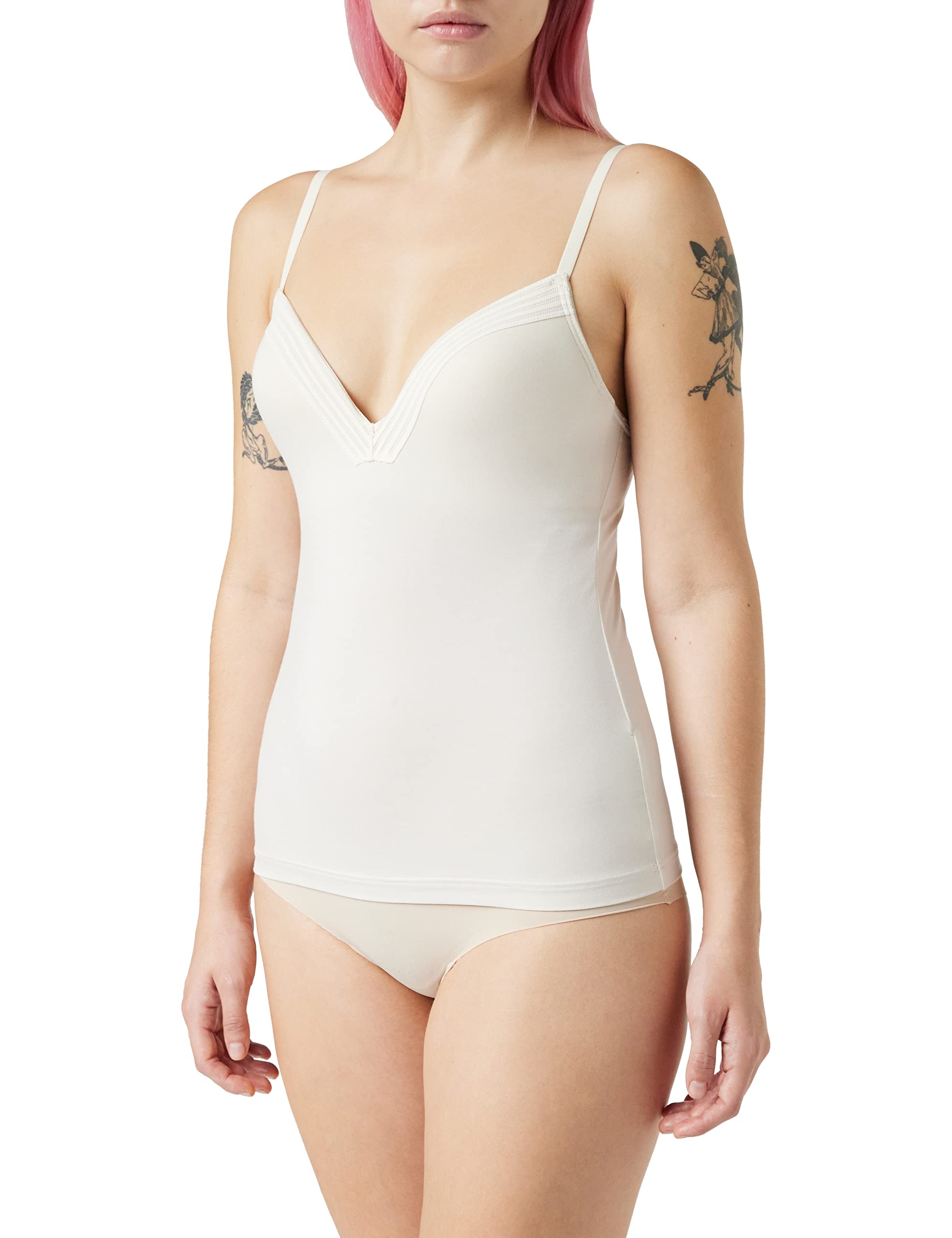 sloggi-wow-embrace-bra-shirt-shirt-01-b-geloses-bh-shirt-mit-modal-und-spitze image 1