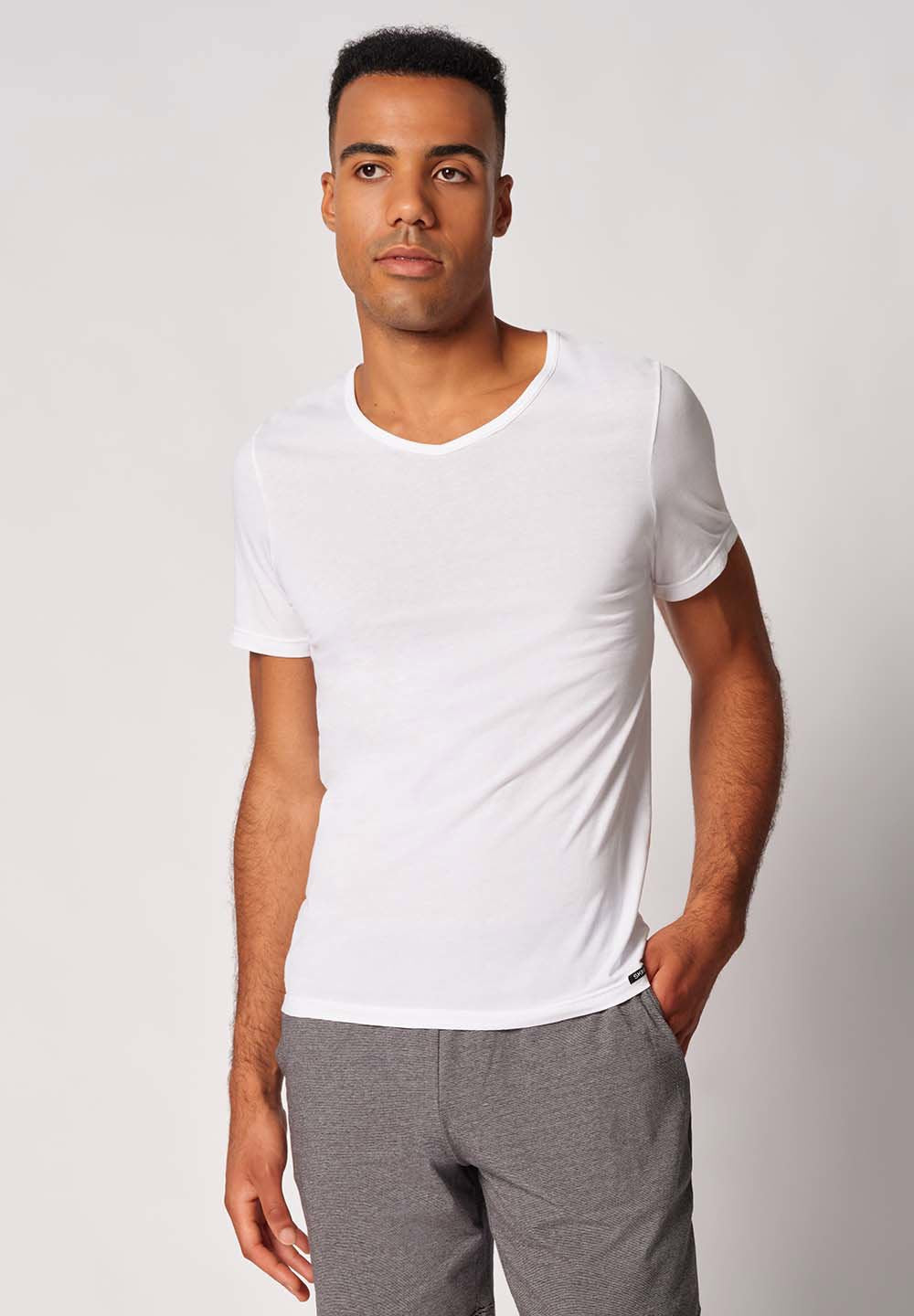 skiny-cotton-multipack-herren-v-neck-shirt-kurzarm-2er-pack-086911 image 1