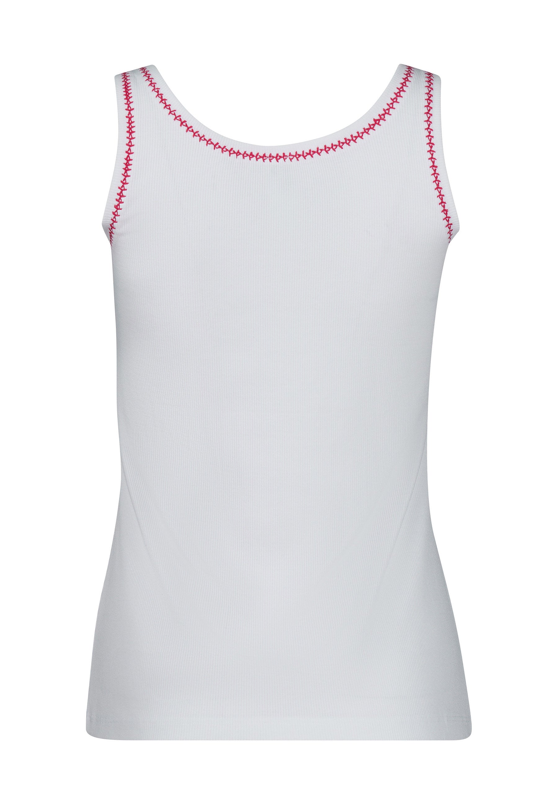 skiny-rib-tops-tank-top-whitered-feinripp-viskose image 2