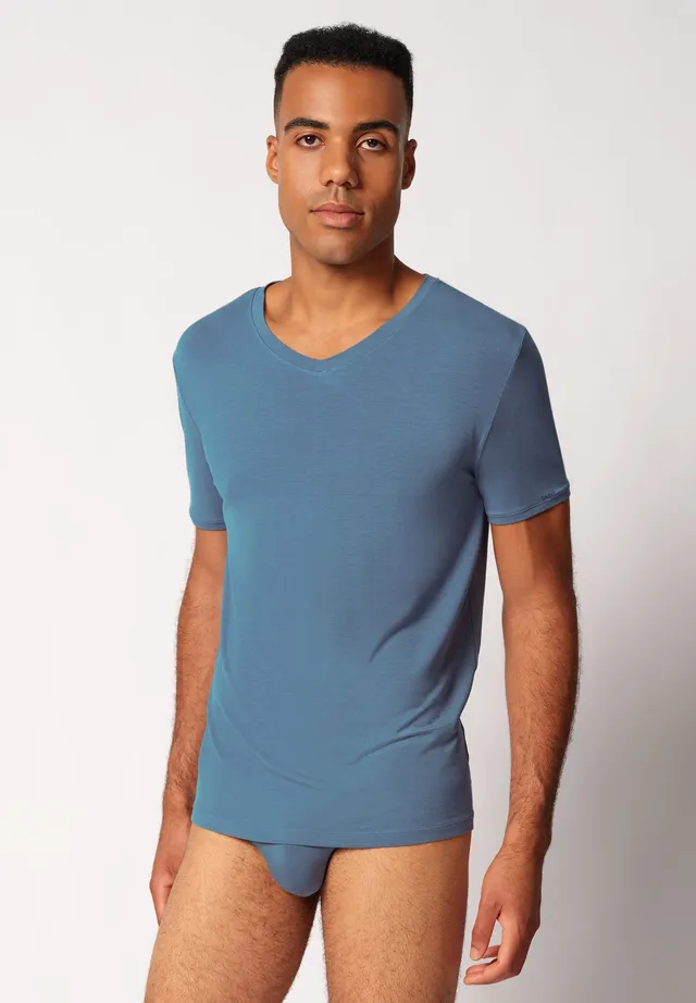 skiny-advantage-modal-invisible-v-ausschnitt-shirt-kurzarm image 1