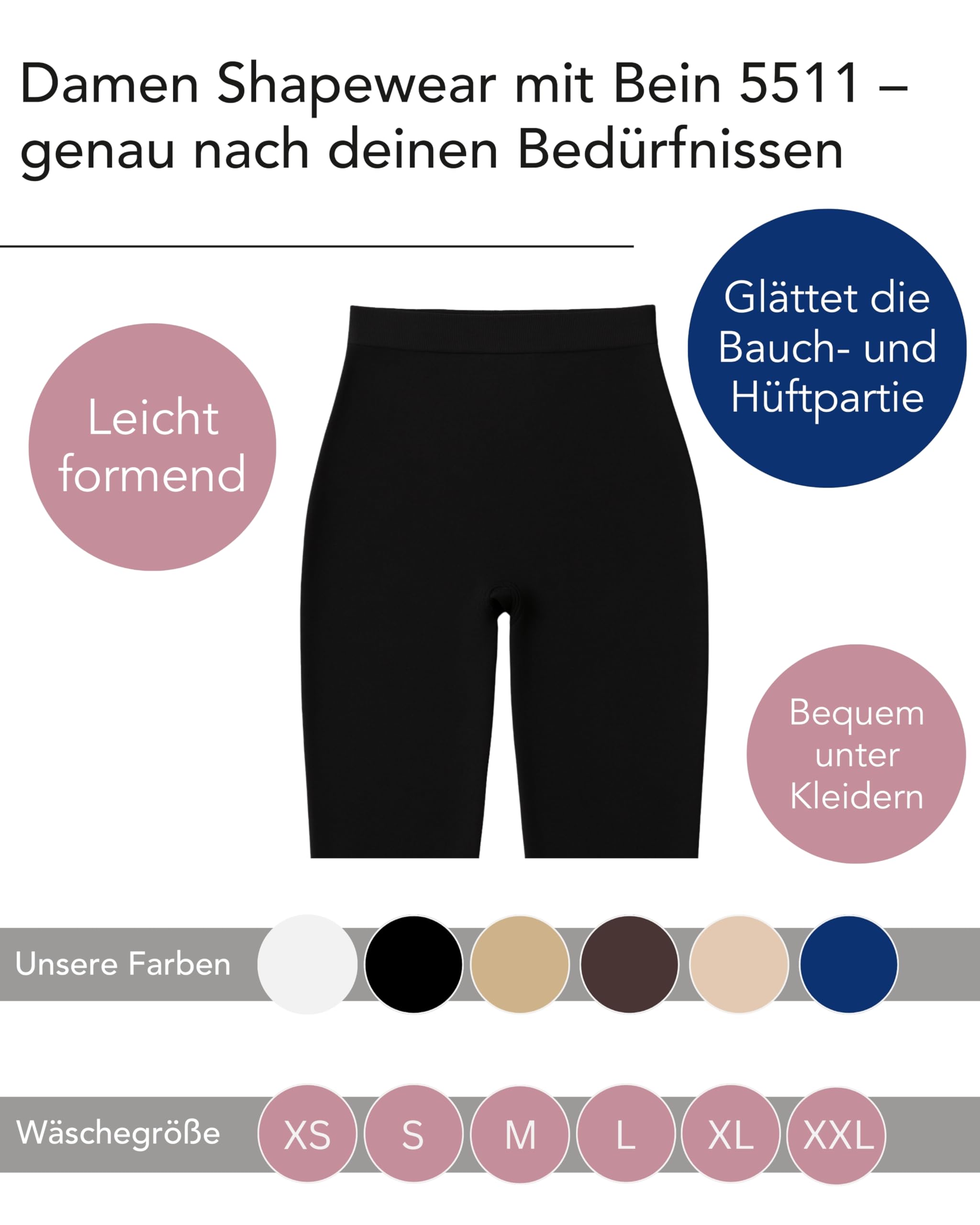 susa-shapewear-miederhose-mit-bein-5511-hohe-taille-anti-scheuern image 3