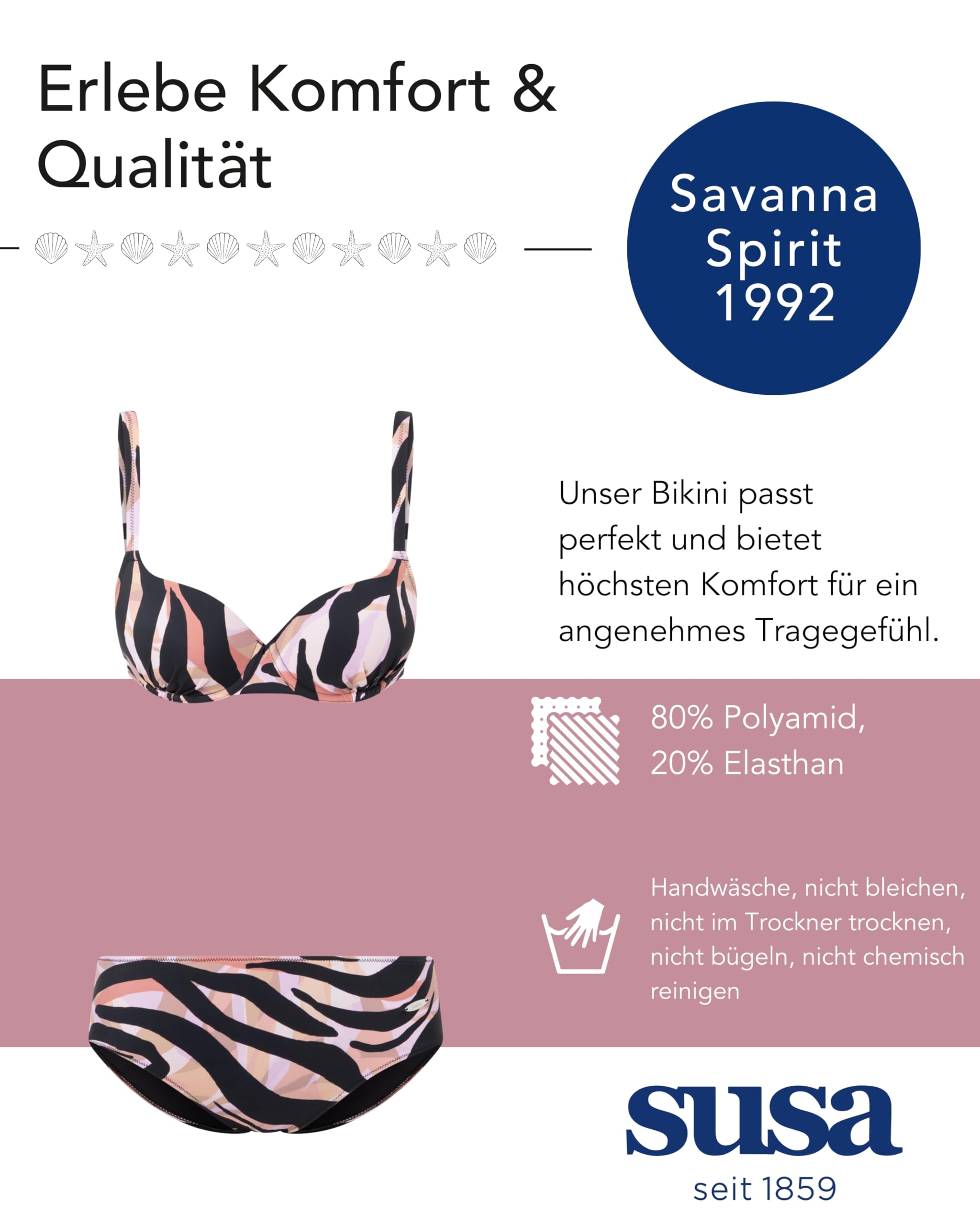 susa-savanna-spirit-1992-bikini-mit-b-gel-und-schalen-black-print image 5