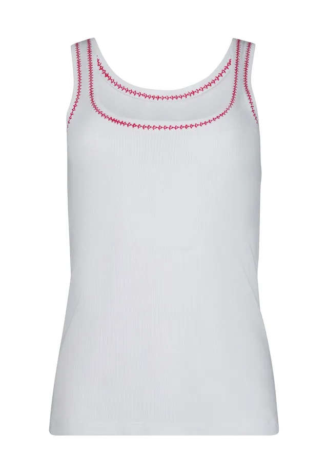 skiny-rib-tops-tank-top-whitered-feinripp-viskose image 1