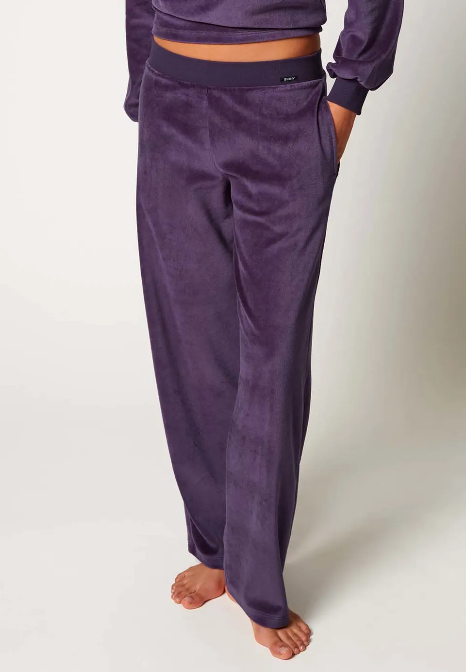 skiny-night-in-skiny-03-damen-pyjama-hose-lang-samt-086969 image 1
