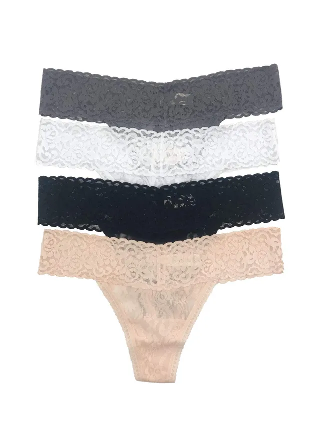 felina-secret-delight-stretchy-lace-low-rise-thong-string-4er-pack image 1
