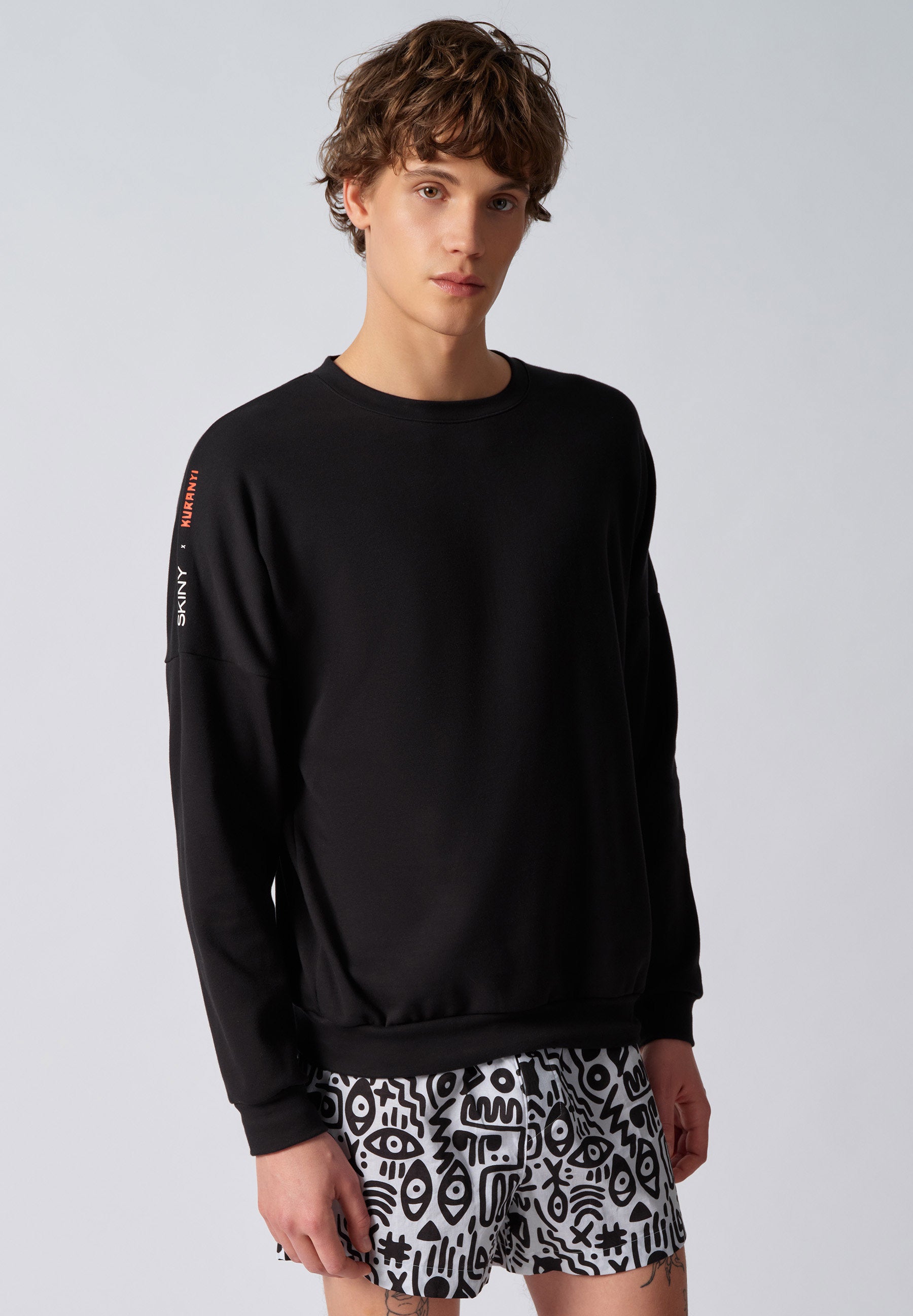 skiny-x-lounge-sweatshirt-087041-08a161-mit-print-herren image 1