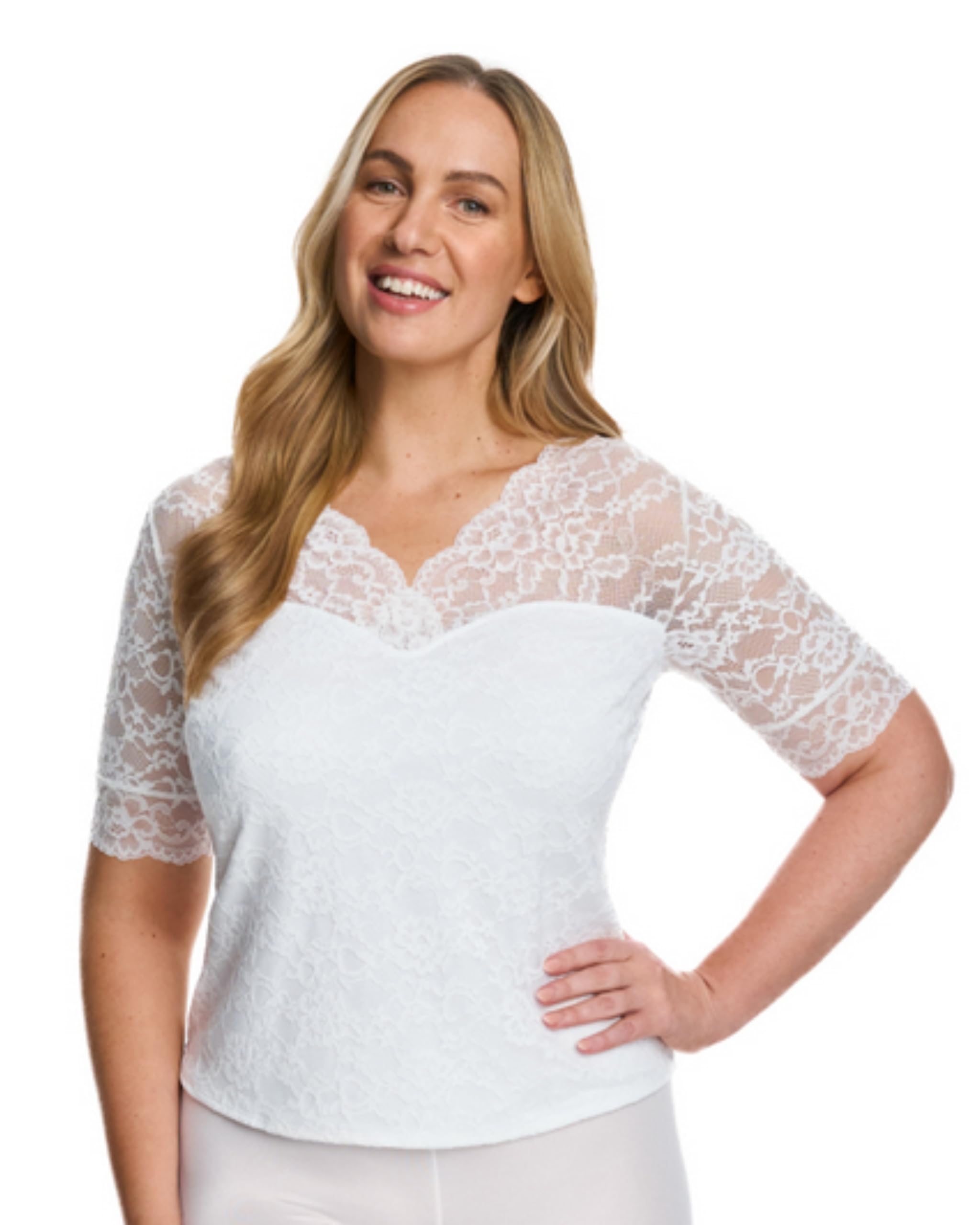 susa-dirndlbluse-5576-halb-arm-mit-floraler-spitze-gr-32-44 image 1