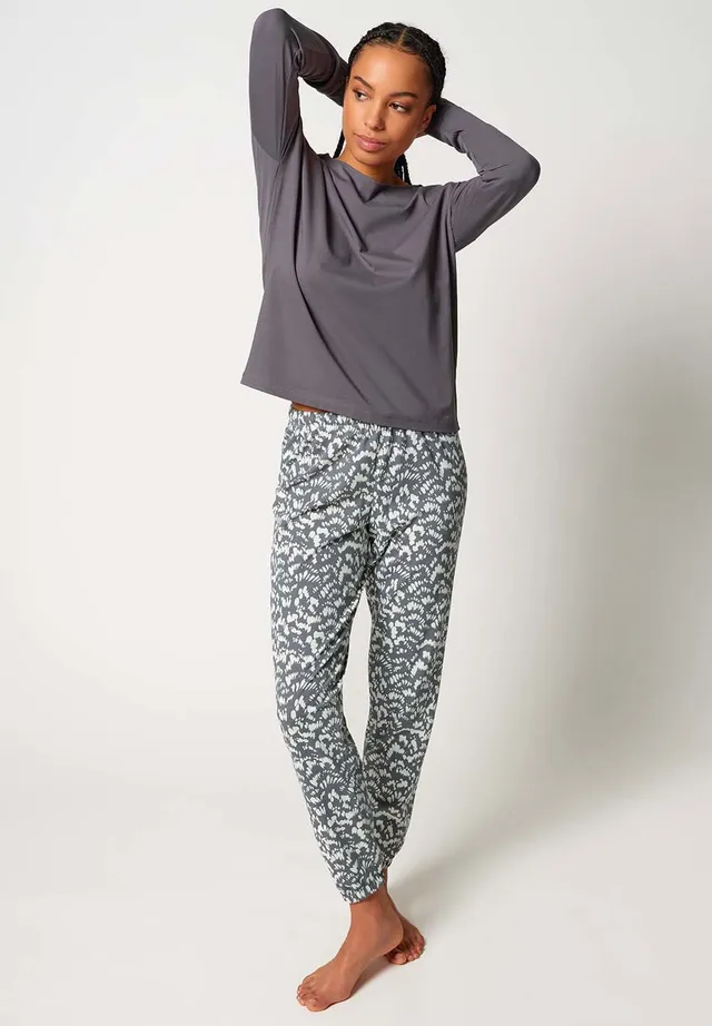 skiny-night-in-skiny-01-pyjama-lang-baumwolle-langarm-oberteil-und-hose-mit-kord image 1