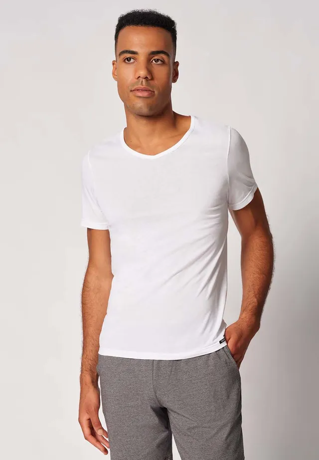 skiny-cotton-multipack-herren-v-neck-shirt-kurzarm-2er-pack-086911 image 1