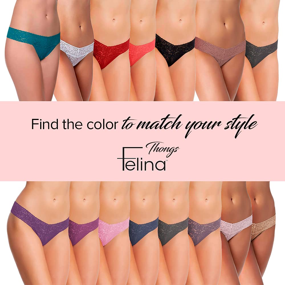 felina-secret-delight-stretchy-lace-low-rise-thong-string-4er-pack image 7
