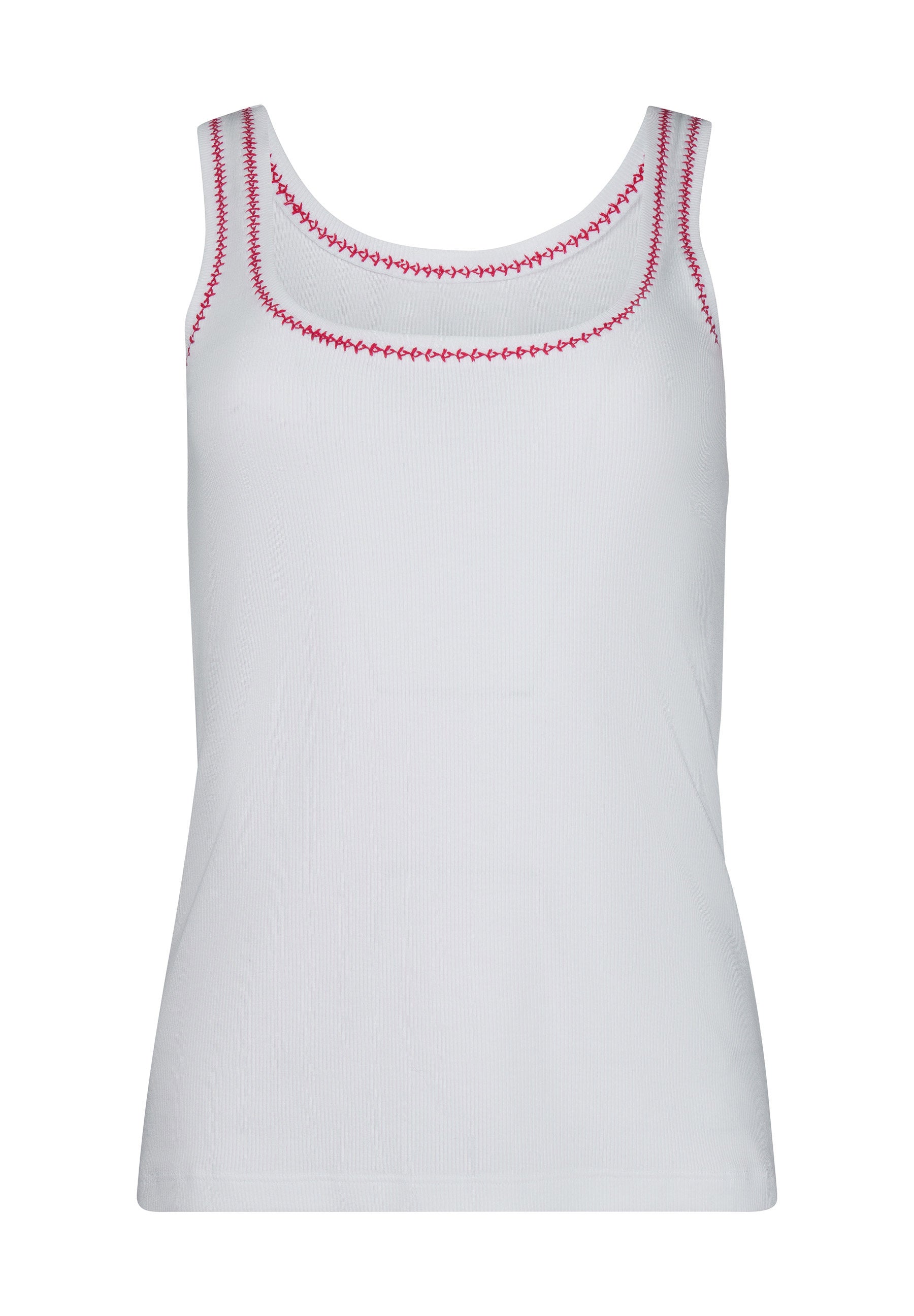 skiny-rib-tops-tank-top-whitered-feinripp-viskose image 1