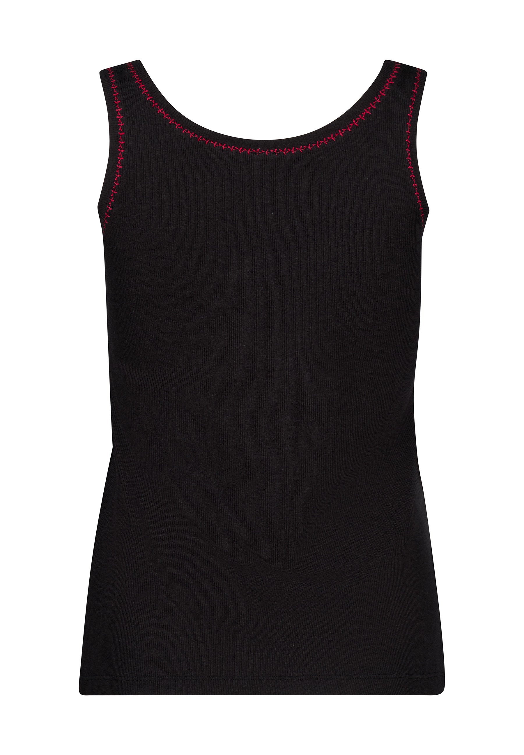 skiny-rib-tops-tank-top-blackred-087526-08a394-feinripp image 2