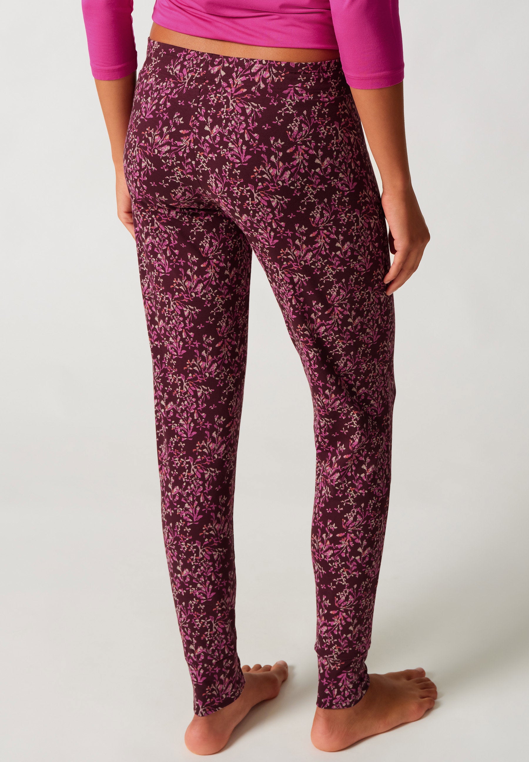 skiny-night-in-mix-match-pants-long-lange-pyjamahose-slim-baumwoll-stretch-mit-p image 2