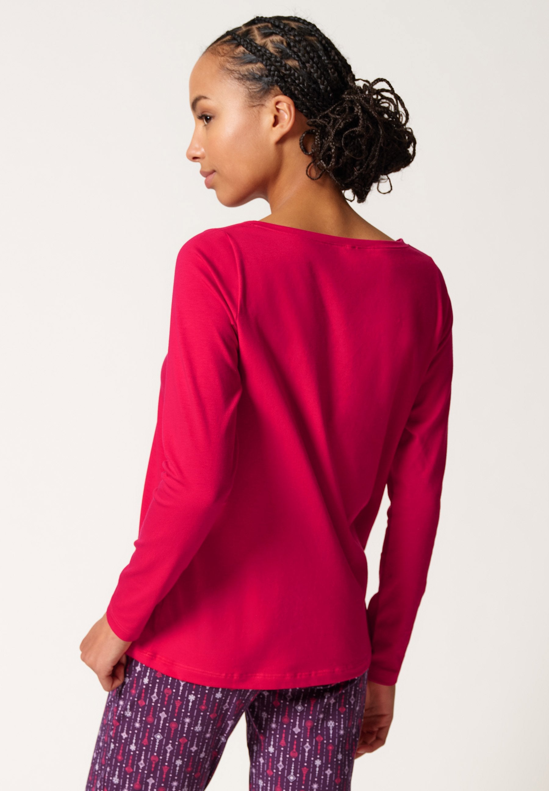 skiny-night-in-skiny-04-082553-08s657-langarm-shirt-mit-v-ausschnitt image 2