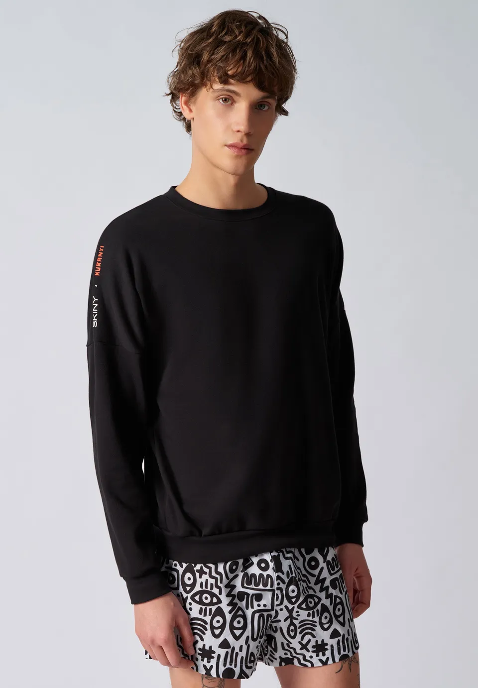 skiny-x-lounge-sweatshirt-087041-08a161-mit-print-herren image 1