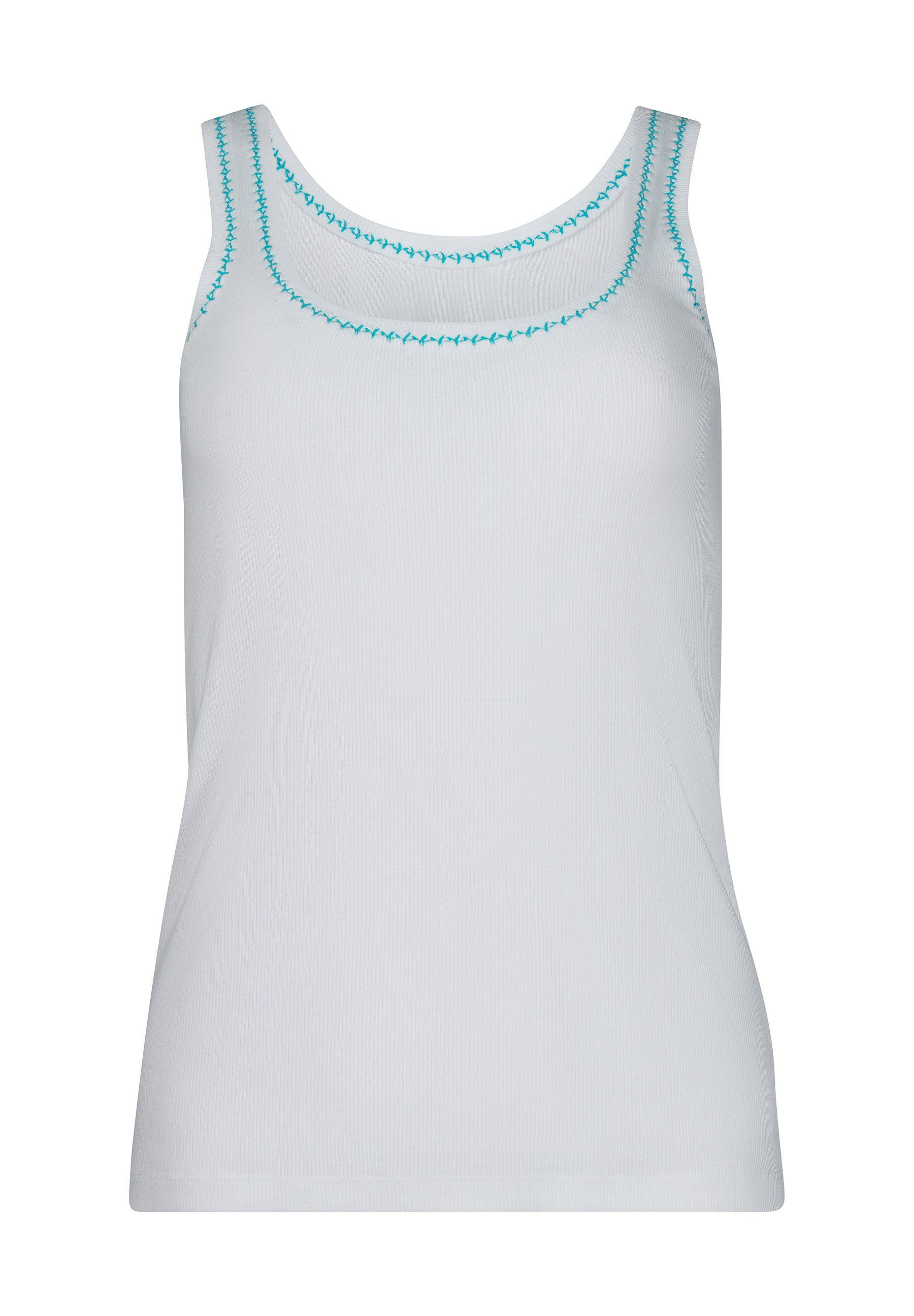 skiny-rib-tops-tank-top-whiteaqua-ripp-top-viskose-baumwolle image 1