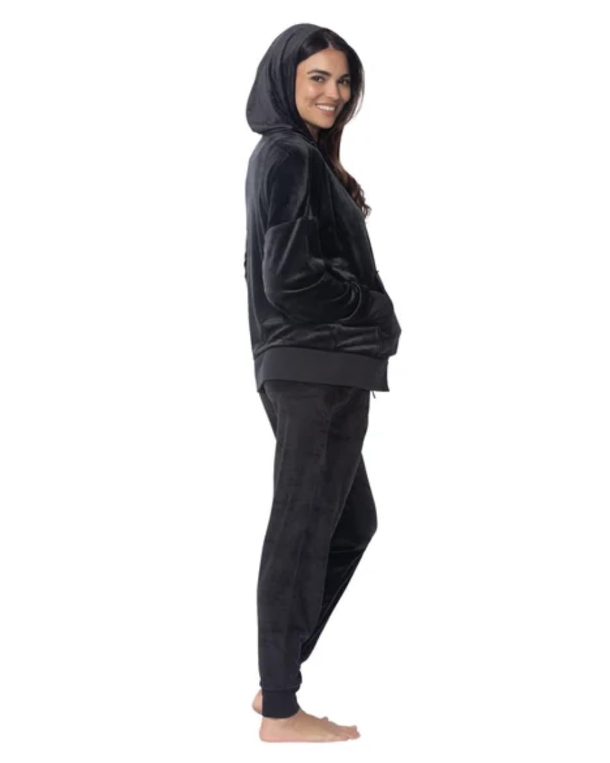 felina-damen-velours-trainingsanzug-2-teilig-hoodie-jogger image 3