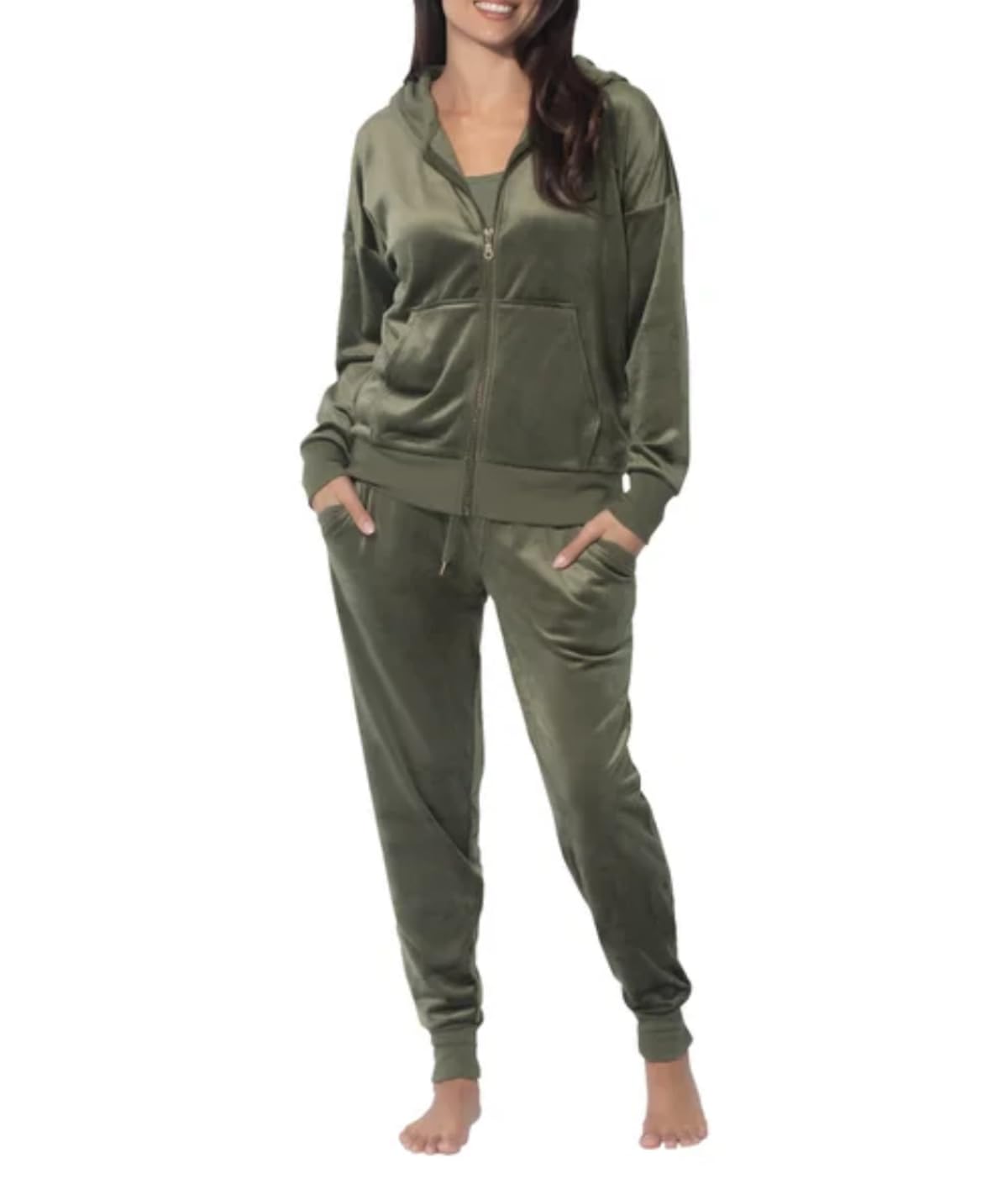felina-damen-velours-trainingsanzug-2-teilig-hoodie-jogger image 5